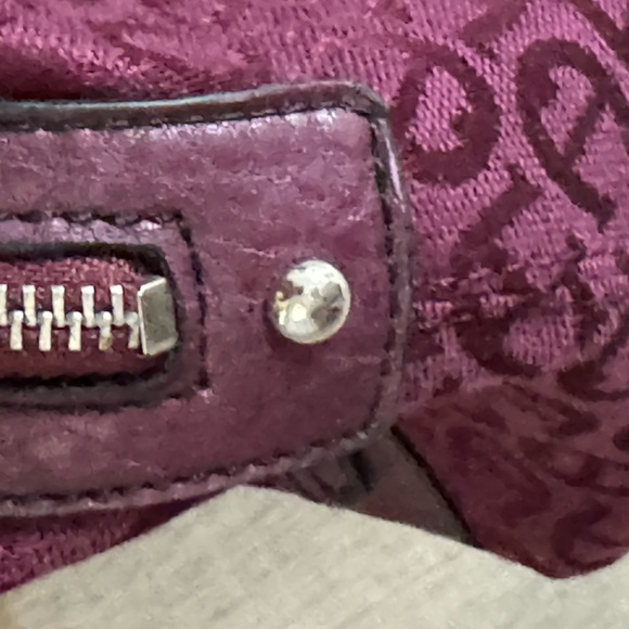 Like new. Used once Etienne Aigner purse bag burgundy wine color open to offers - Picture 14 of 15
